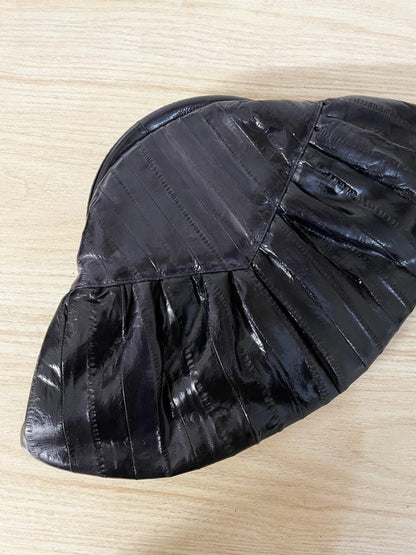vintage 80s eelskin leather clutch | made in korea - good market thrift store