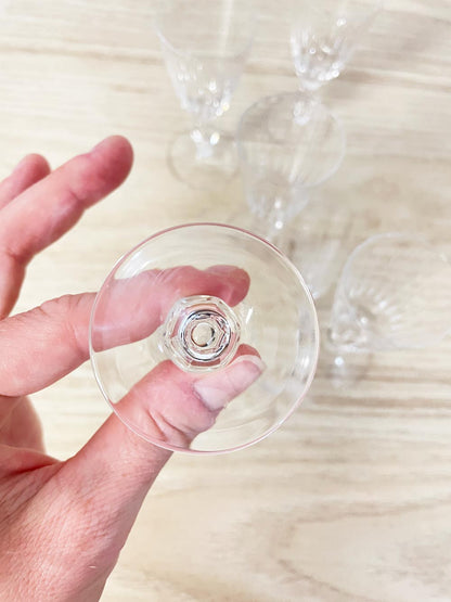 x6 vintage crystal shot glasses - good market thrift store