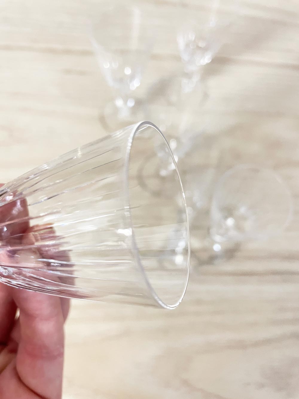 x6 vintage crystal shot glasses - good market thrift store