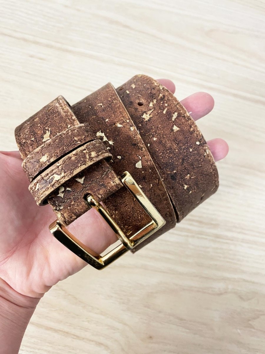 made in portugal leather cork belt - good market thrift store