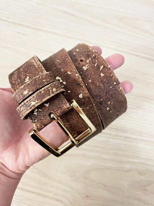 made in portugal leather cork belt - good market thrift store