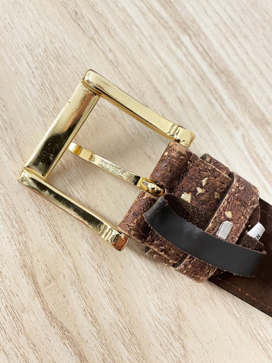 made in portugal leather cork belt - good market thrift store