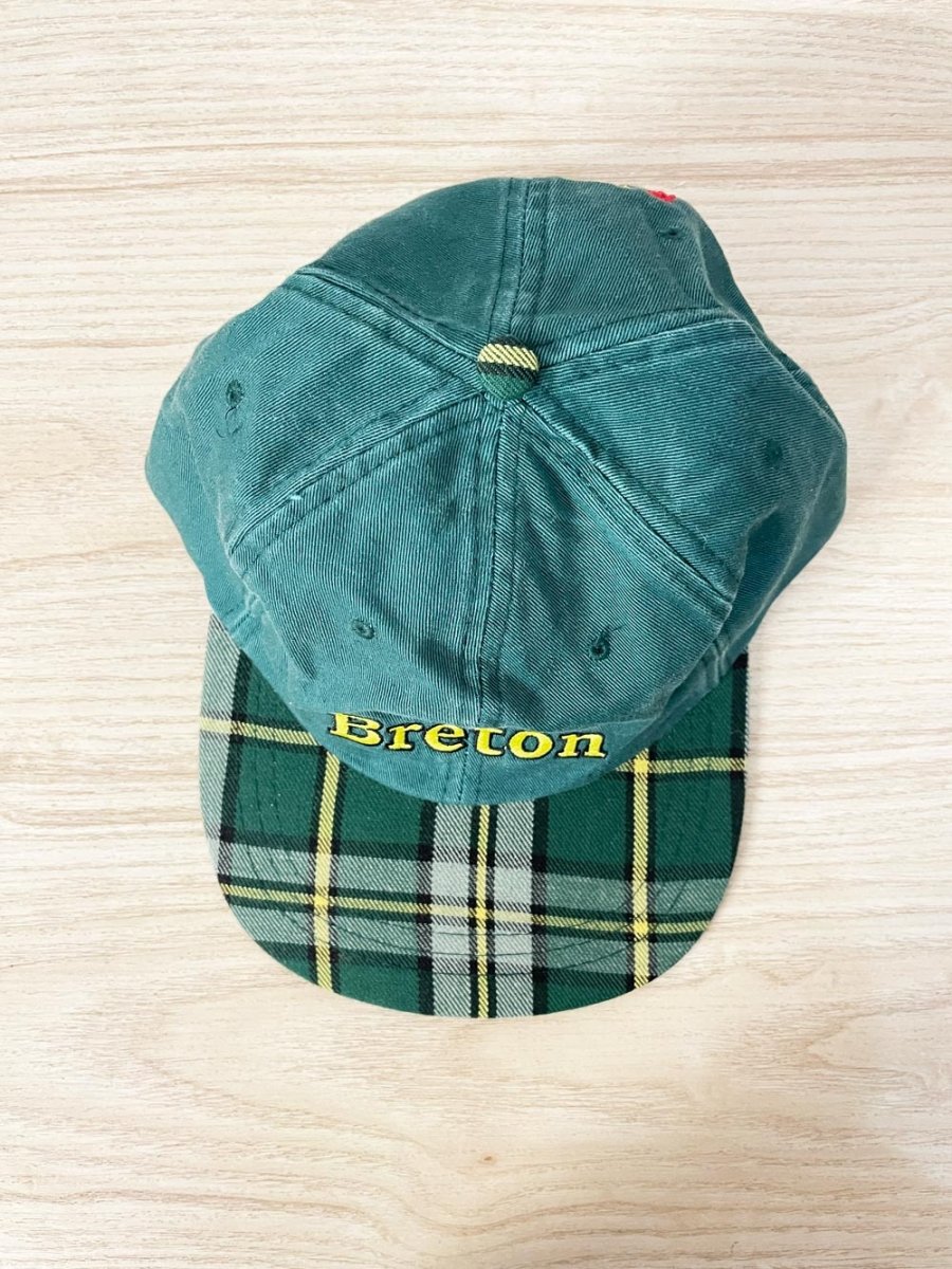 vintage 90s AJM cape breton plaid brim hat - good market thrift store
