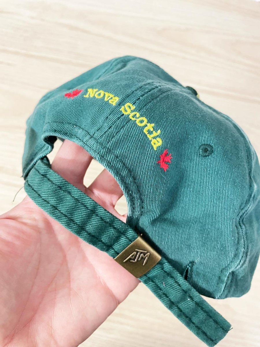 vintage 90s AJM cape breton plaid brim hat - good market thrift store