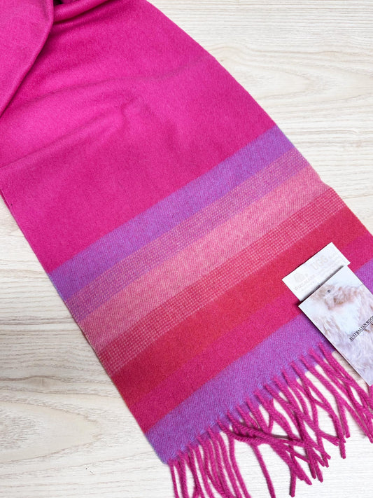 nwt ugg oz life 100% wool fringe scarf