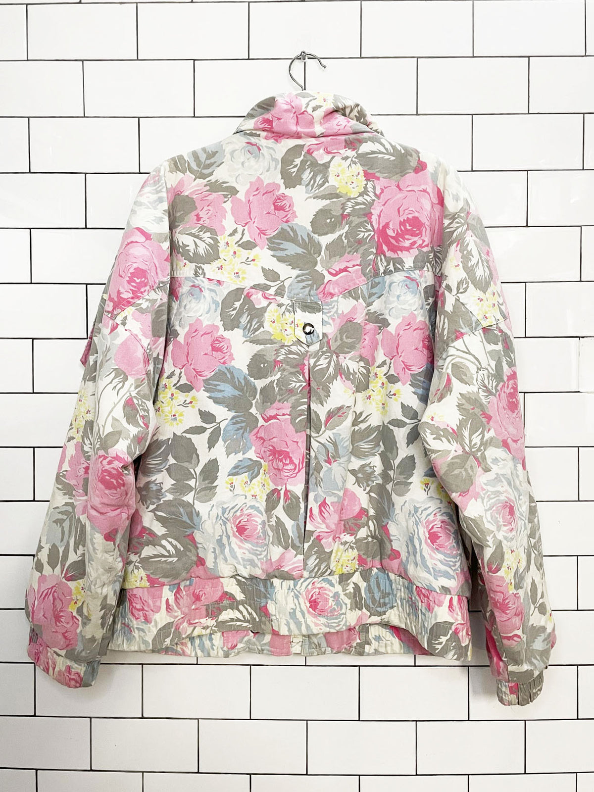 vintage 90s the rcs co quilted full zip floral bomber jacket