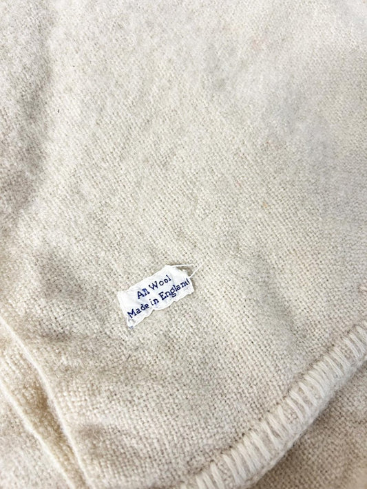 vintage 100% wool made in england blanket - good market thrift store