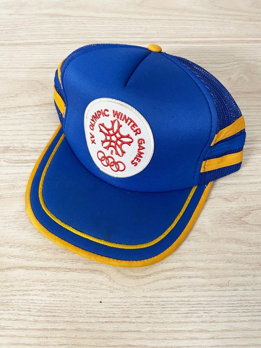 vintage 88 olympic winter games trucker hat - good market thrift store