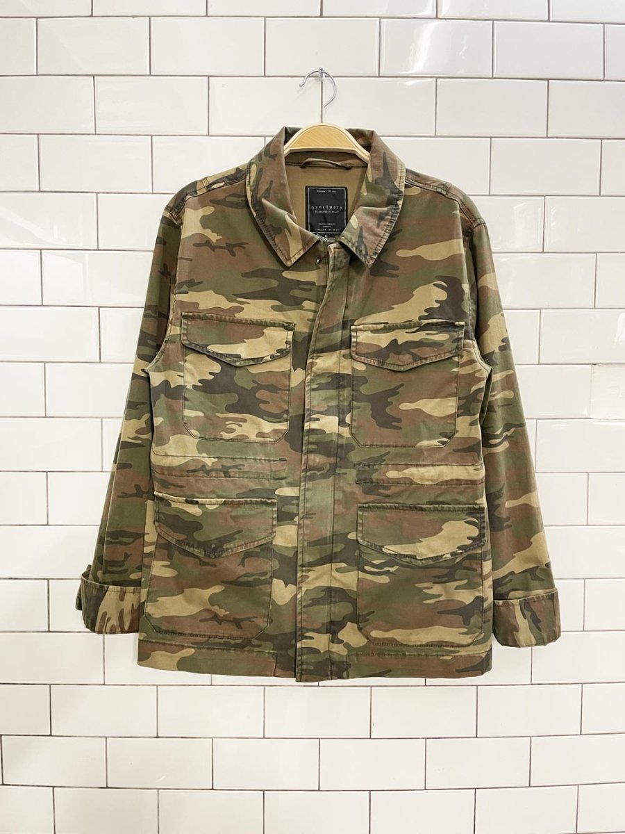 anthro sanctuary surplus camo jacket - good market thrift store