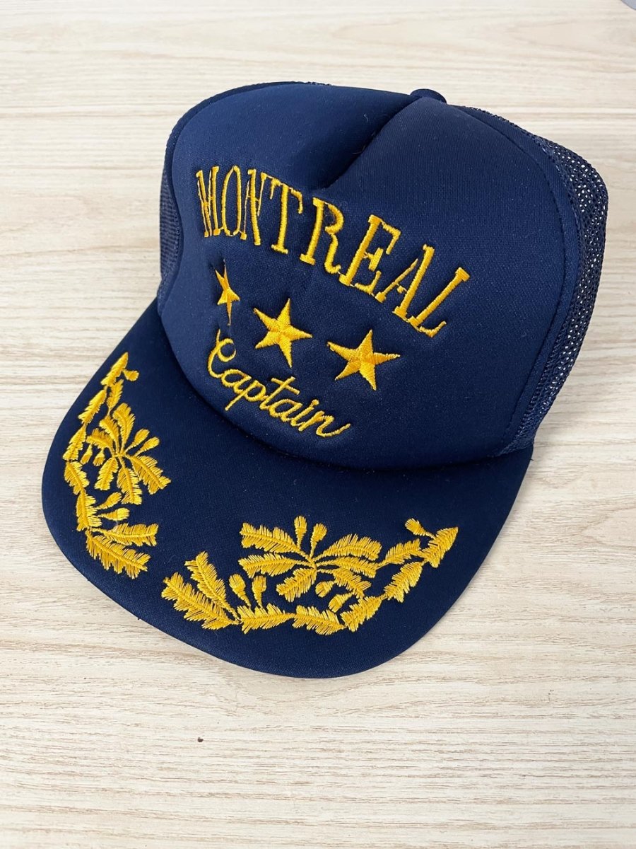 vintage 80s montreal captain trucker hat - good market thrift store