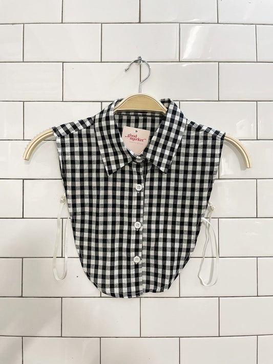 picabo black ginham collared dickie - good market thrift store