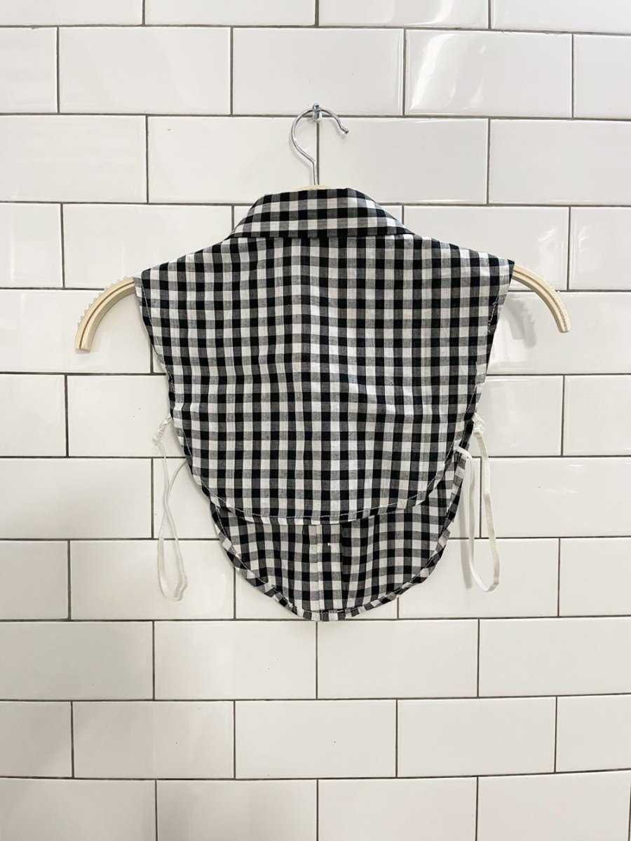 picabo black ginham collared dickie - good market thrift store