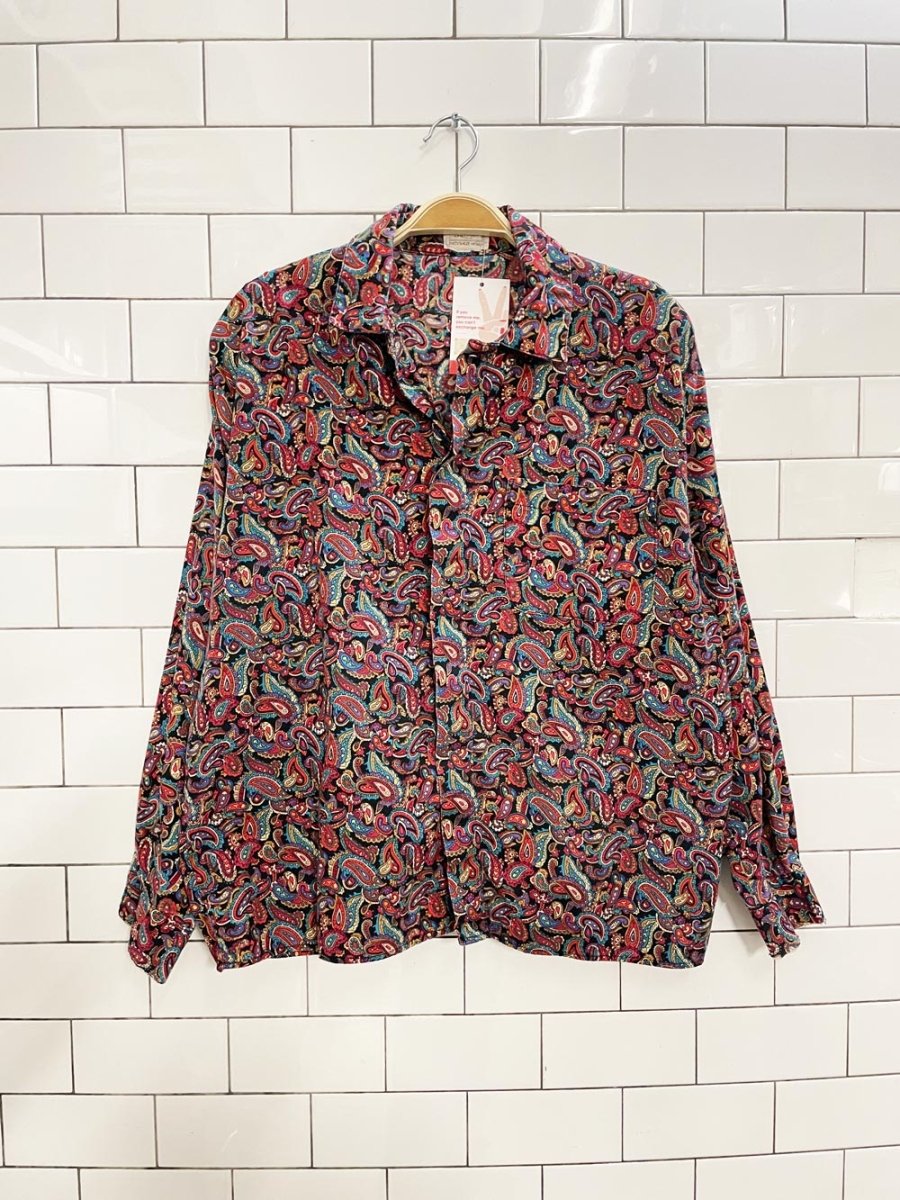 vintage 90s kettle creek paisley shirt - good market thrift store