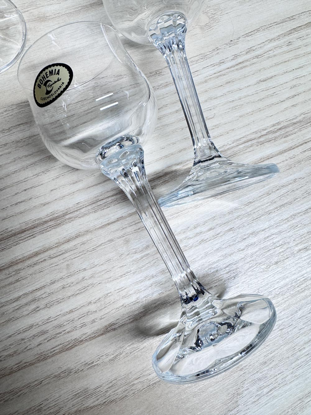 x6 vintage bomemia crystal shot glasses
