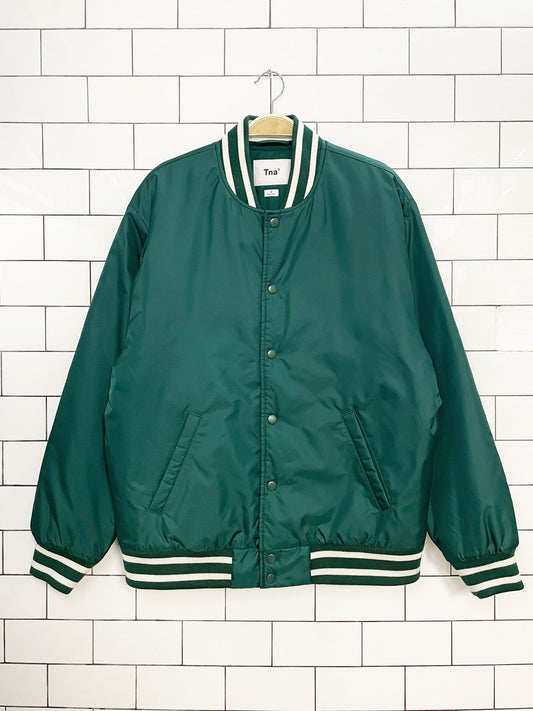 tna oversized stadium varsity bomber jacket | aritzia