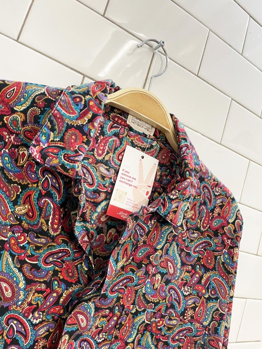 vintage 90s kettle creek paisley shirt - good market thrift store