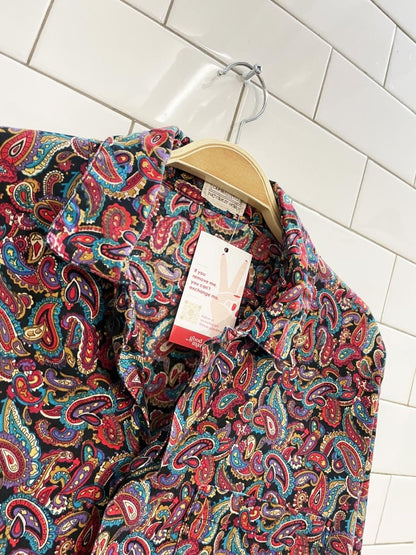 vintage 90s kettle creek paisley shirt - good market thrift store