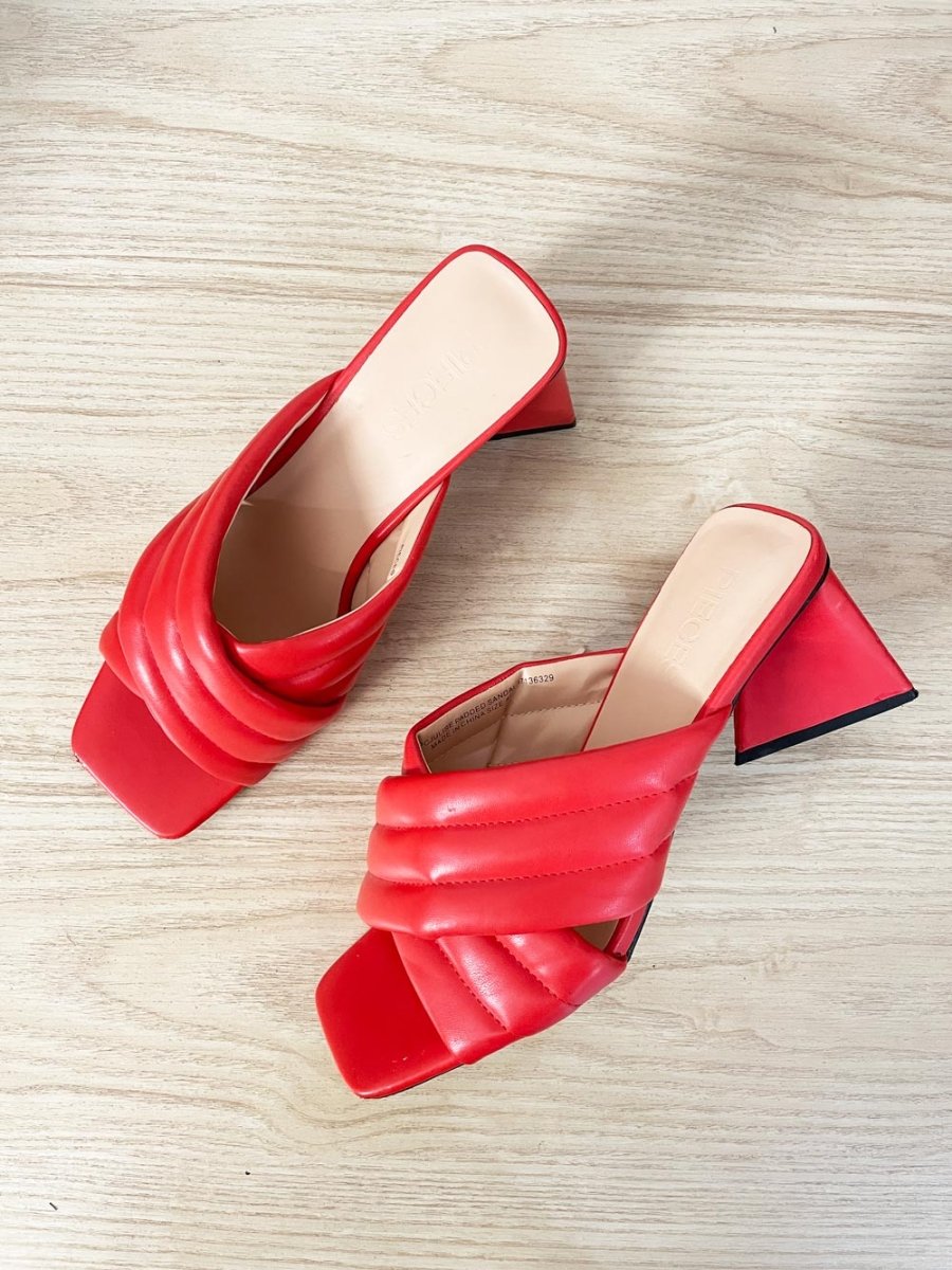 pieces 2025 julise padded heeled sandal - good market thrift store