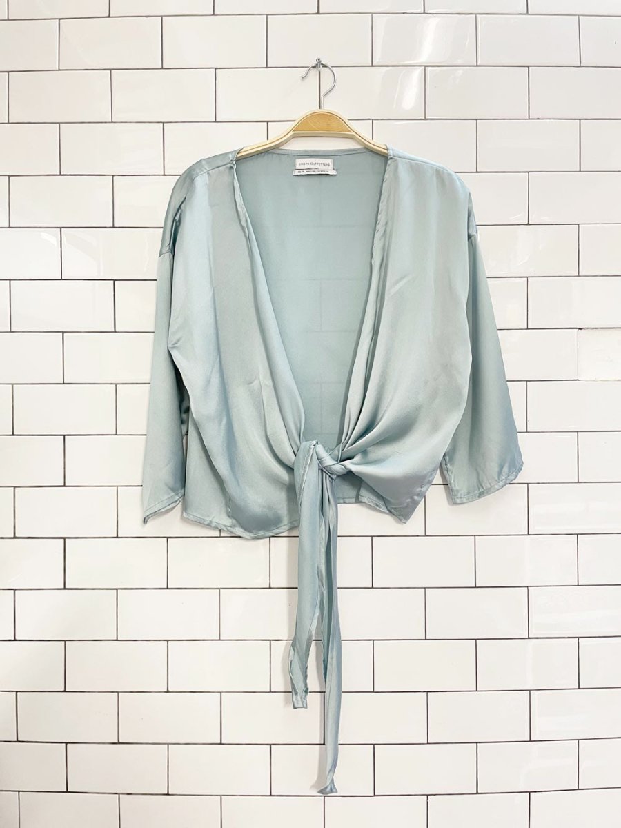 UO nicole satin wrap top - good market thrift store