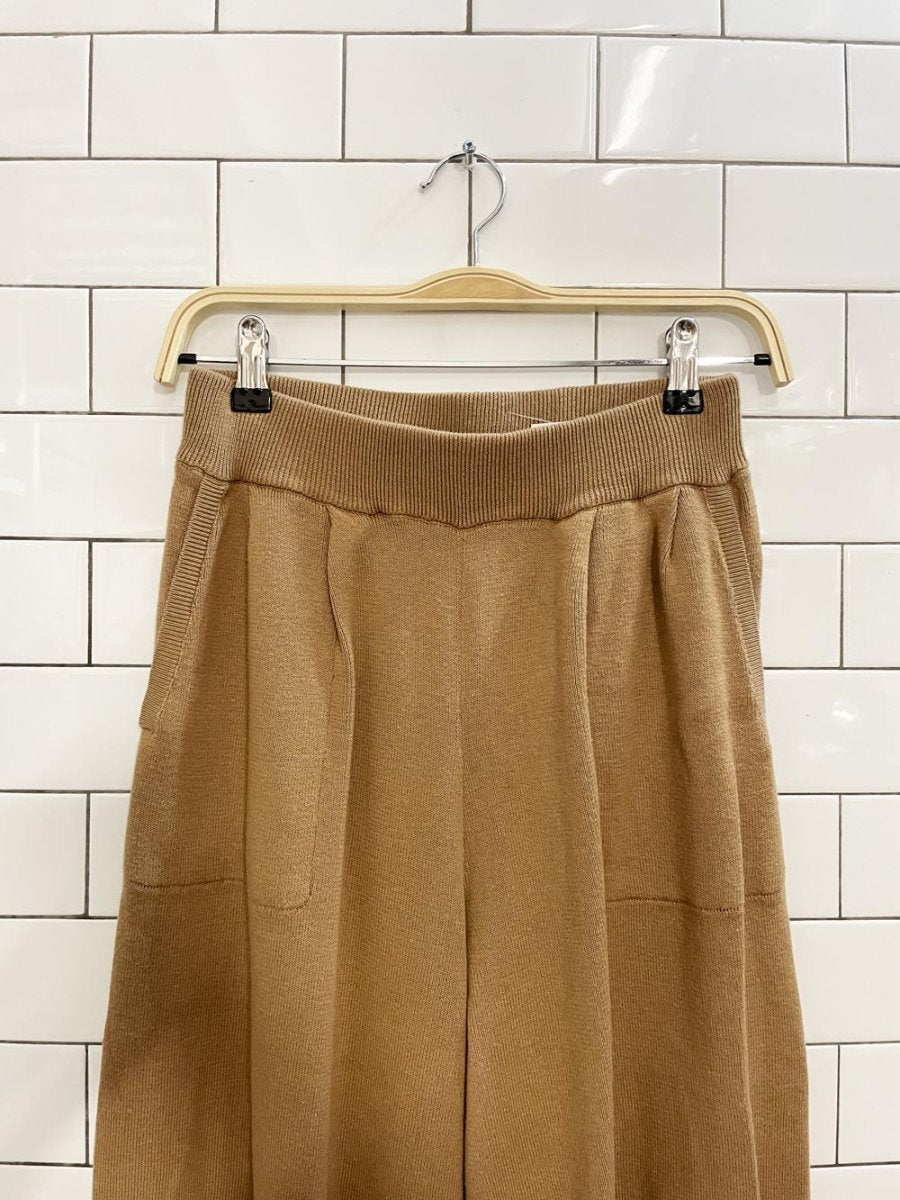 high rise knit pleated jogger pant - good market thrift store