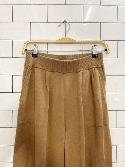 high rise knit pleated jogger pant - good market thrift store