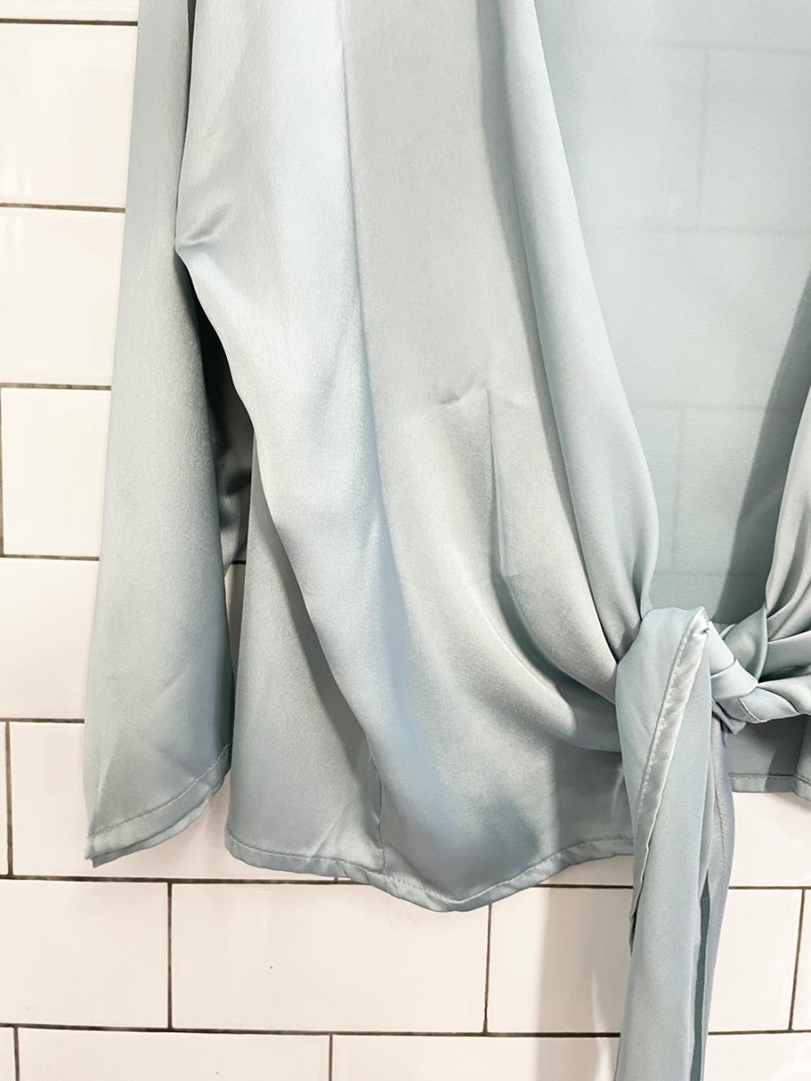 UO nicole satin wrap top - good market thrift store
