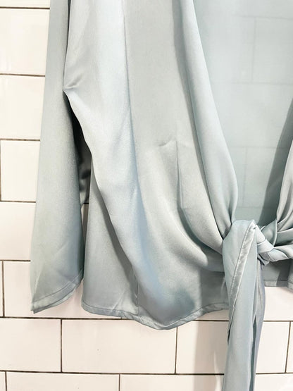 UO nicole satin wrap top - good market thrift store