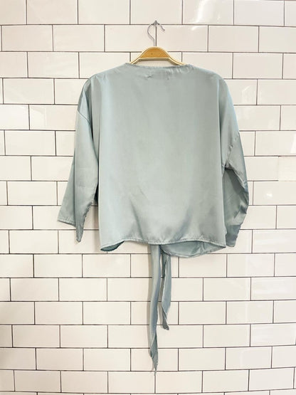 UO nicole satin wrap top - good market thrift store