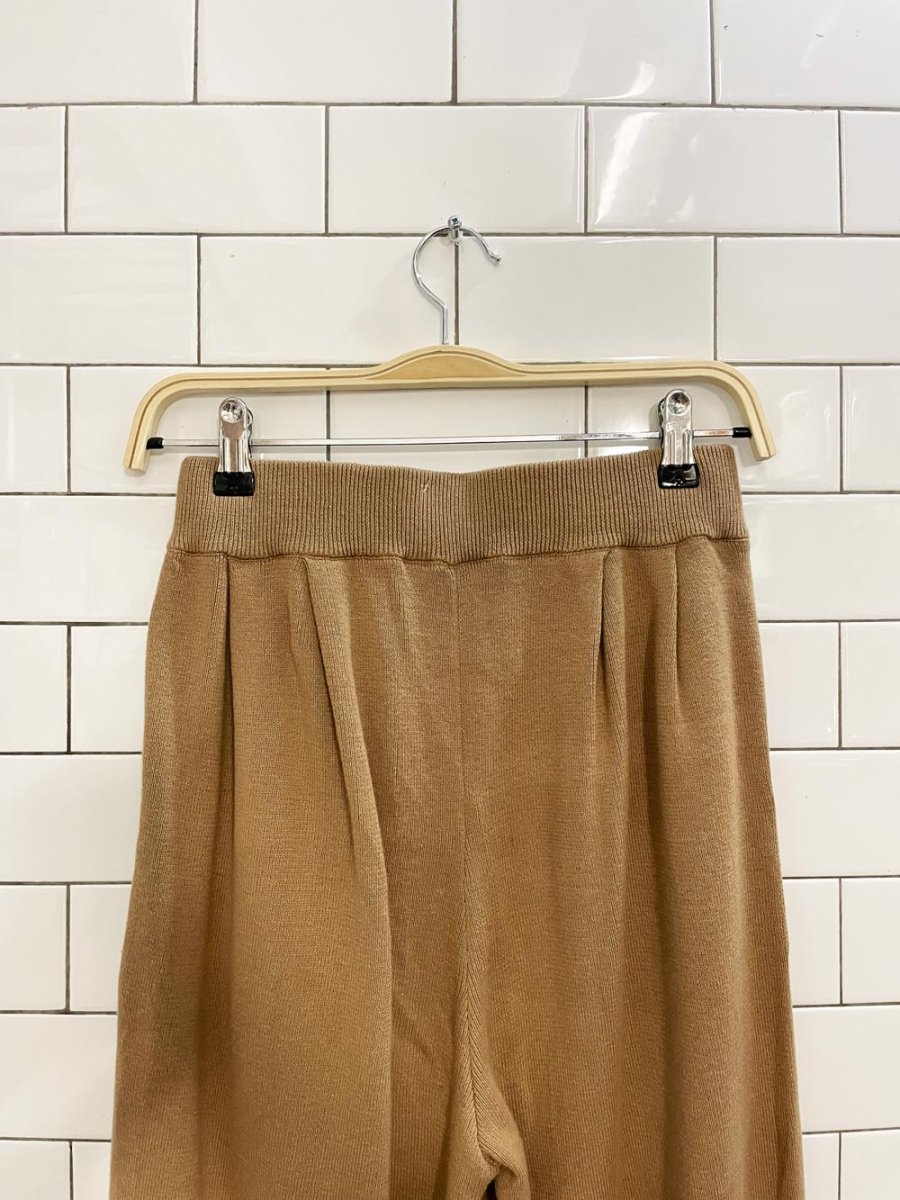 high rise knit pleated jogger pant - good market thrift store