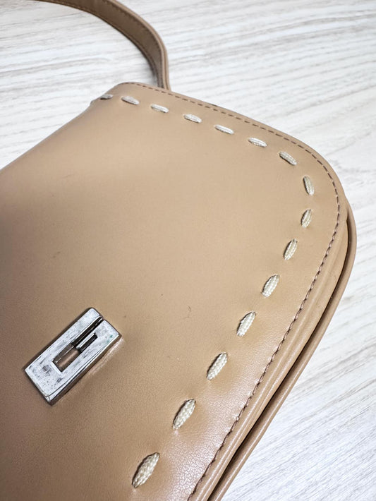 y2k heys faux leather saddle stitch mini shoulder bag