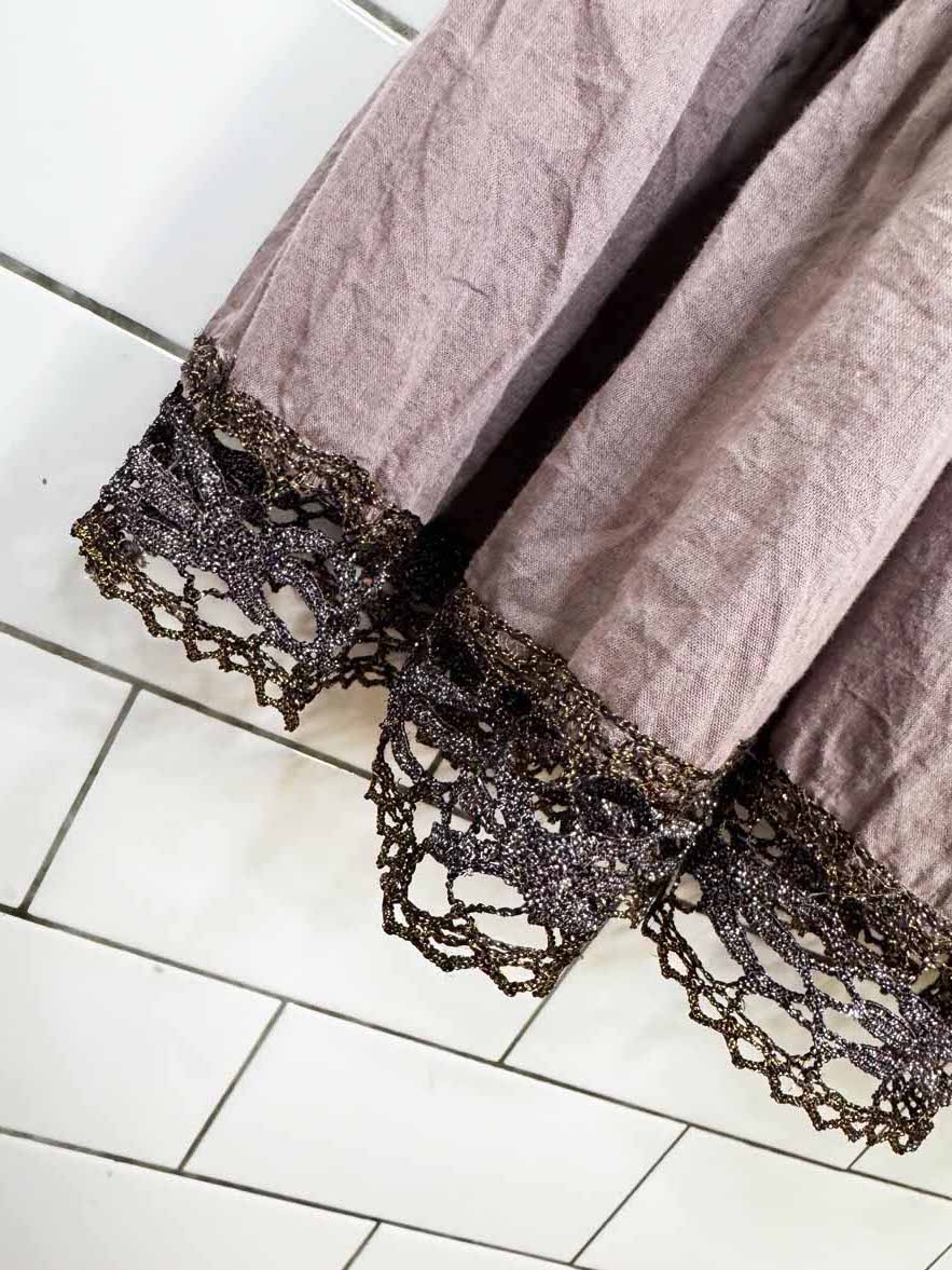 y2k free people babydoll tiered boho beaded mini dress
