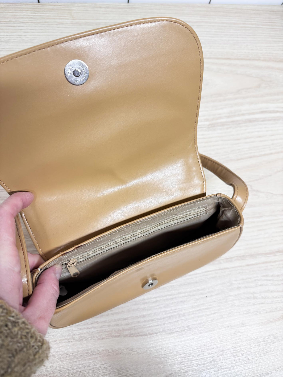 y2k heys faux leather saddle stitch mini shoulder bag