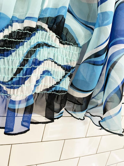 vintage assa USA boho chiffon bell sleeve blouse - good market thrift store