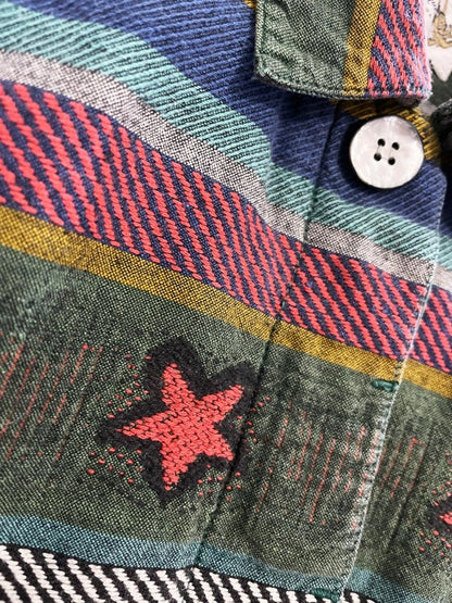 vintage 90s angelique NYC boho woven shirt | made in India - good market thrift store