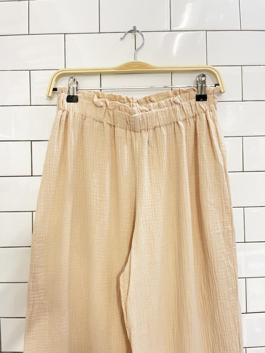 gauze cotton wide leg lounge pant - good market thrift store