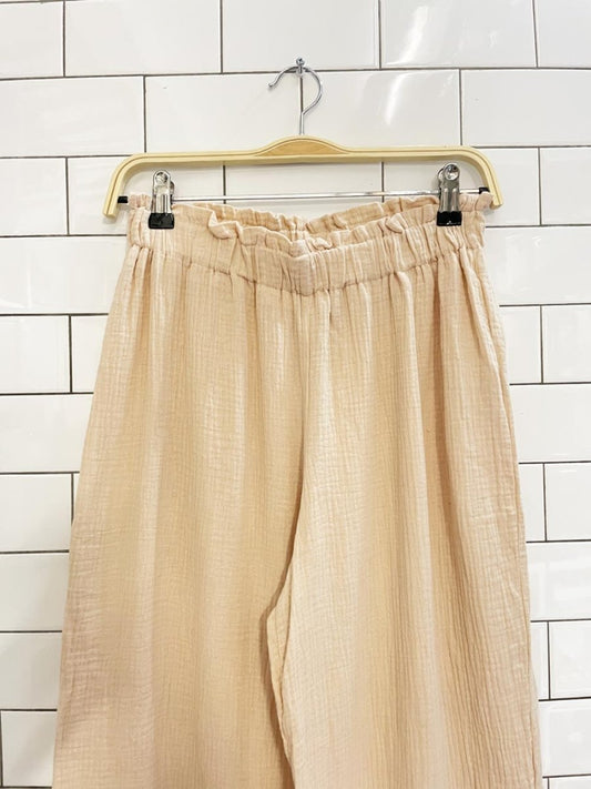 gauze cotton wide leg lounge pant - good market thrift store