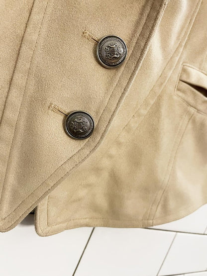 y2k faux suede fitted vest top - good market thrift store