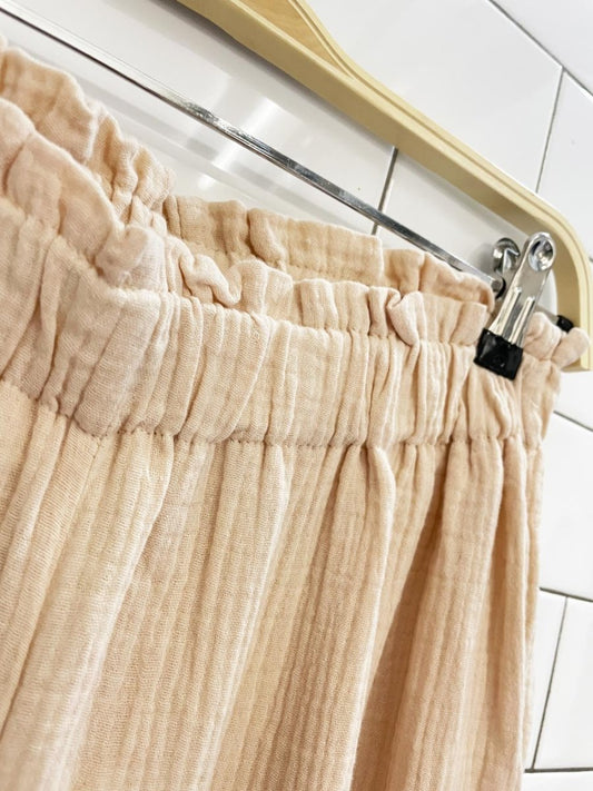 gauze cotton wide leg lounge pant - good market thrift store