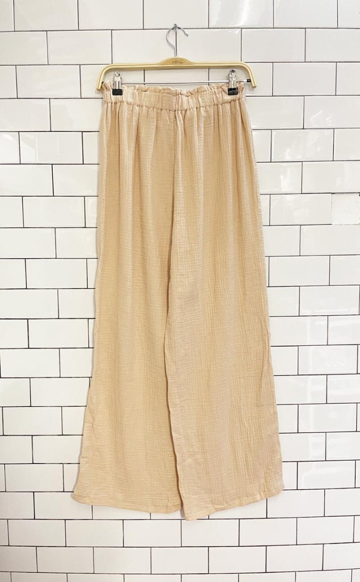 gauze cotton wide leg lounge pant - good market thrift store