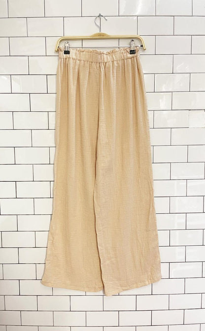 gauze cotton wide leg lounge pant - good market thrift store