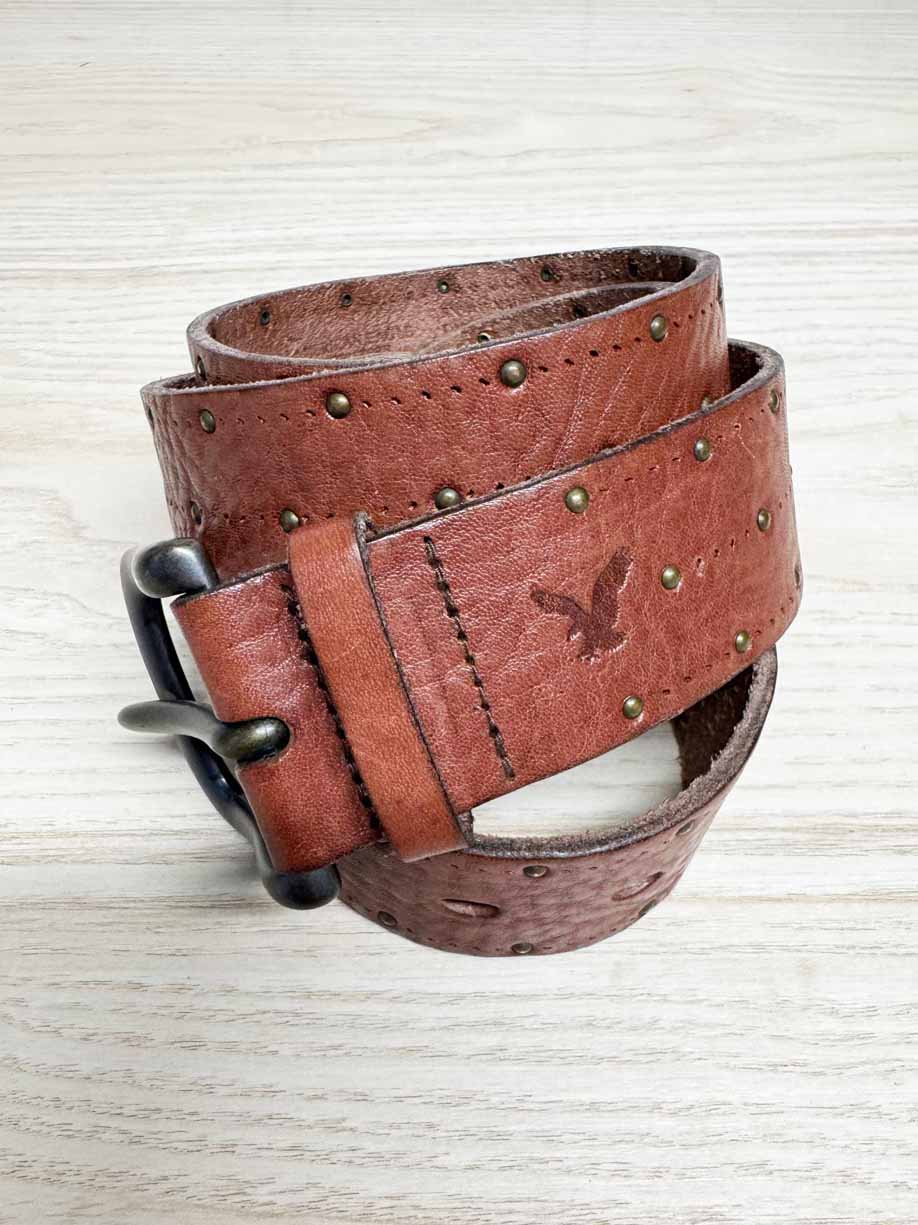 american eagle leather studded belt