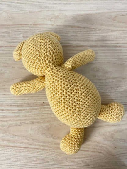 handmade knit teddy plushie - good market thrift store