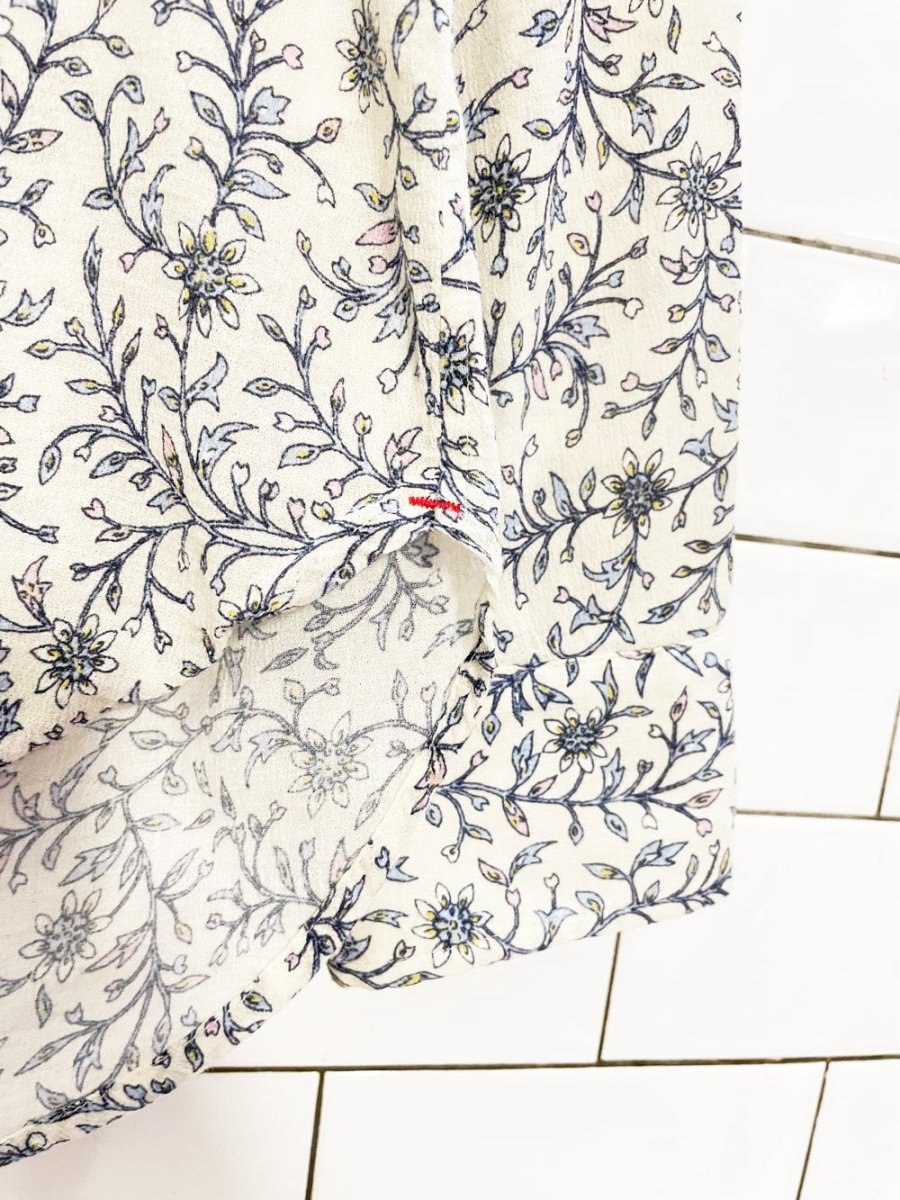xirena beau floral gauze - like cotton shirt - good market thrift store