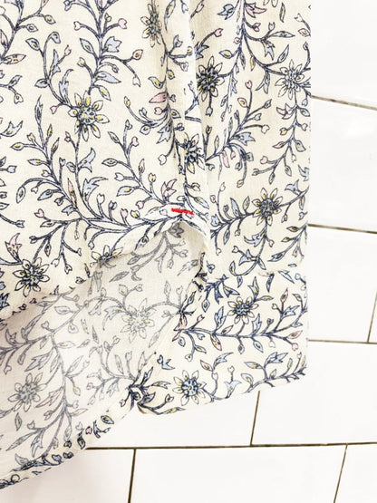 xirena beau floral gauze - like cotton shirt - good market thrift store
