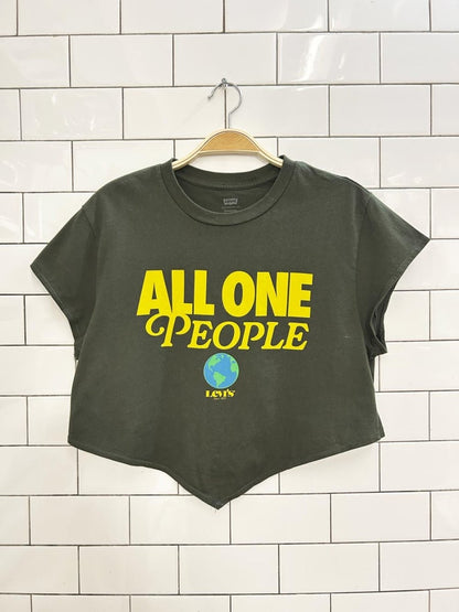 levi's crop all one people graphic tee - good market thrift store