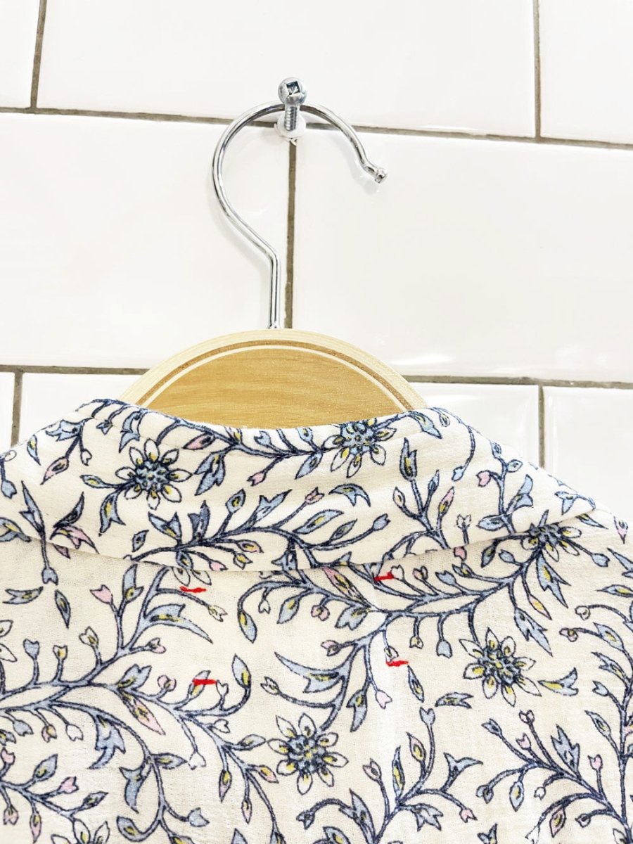 xirena beau floral gauze - like cotton shirt - good market thrift store