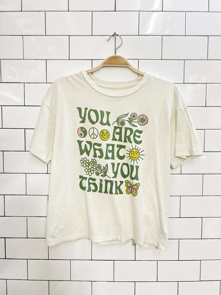 ae relaxed you are what you think graphic tee - good market thrift store