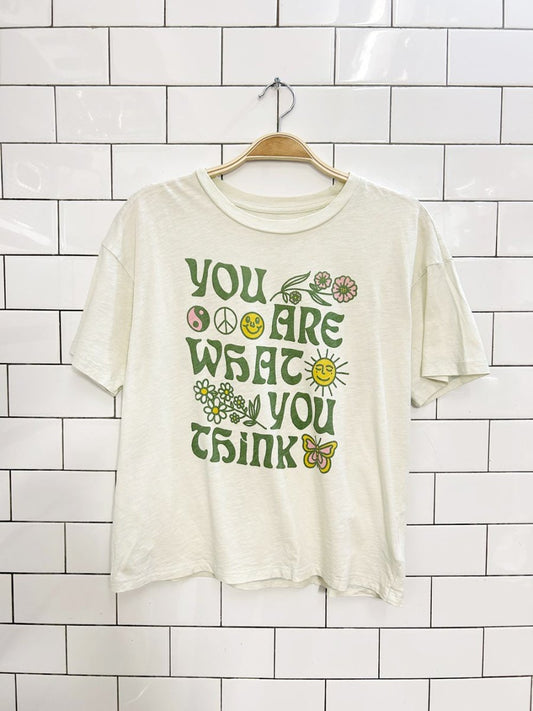 ae relaxed you are what you think graphic tee - good market thrift store