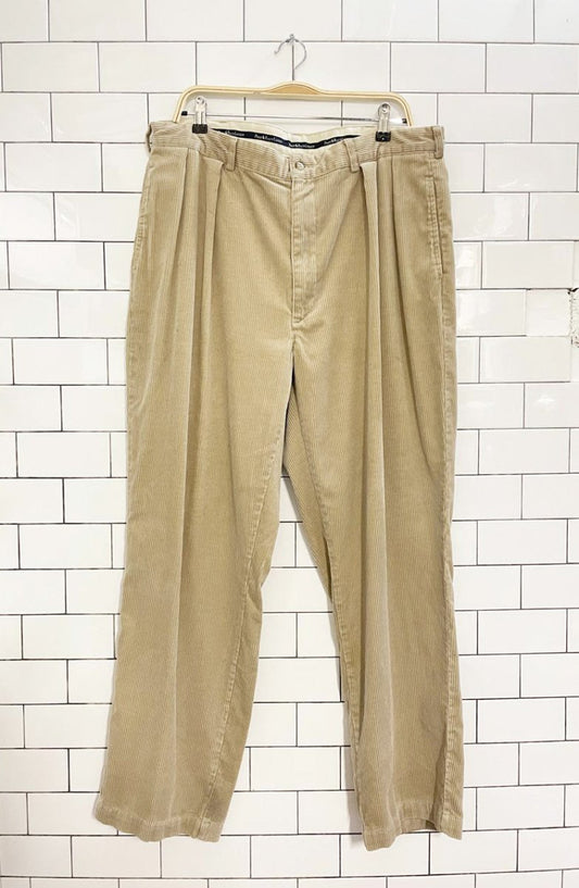vintage 00s polo ralph lauren chunky cord pleated trouser - good market thrift store