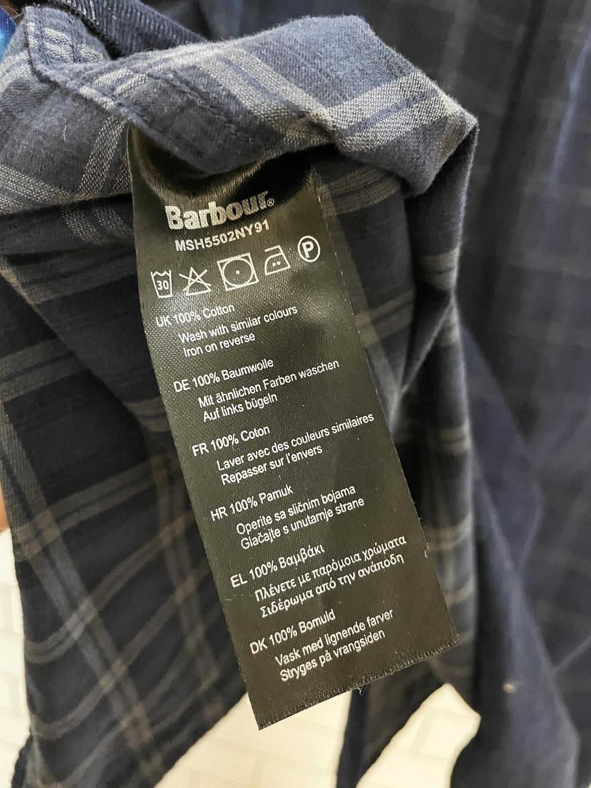 barbour blair corduroy tartan plaid full button shirt | tailored fit